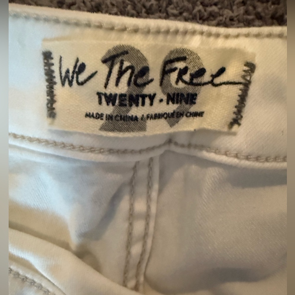 Free People White Flare Jeans